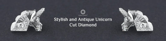 Image showing two stylish and antique Unicorn cut lab diamond