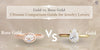 [Gold vs. Rose Gold comparison with rings and the title 'Ultimate Comparison Guide for Jewelry Lovers]-[ouros jewels]