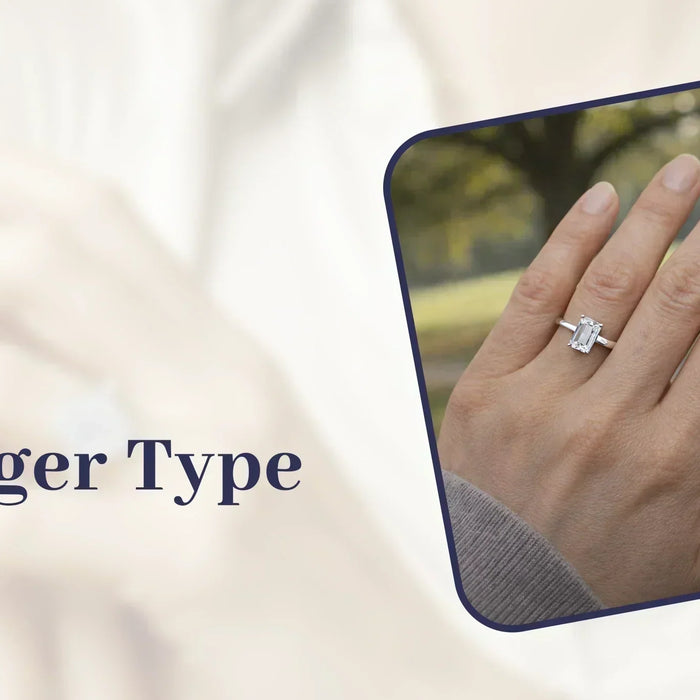How to choose the best engagement ring for your finger type, including wide fingers, long fingers, and skinny fingers