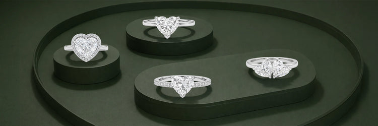 Heart Shaped Lab Grown Diamond Engagement Rings