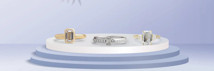 Exquisite And Stylish Emerald Lab Diamond Engagement Rings