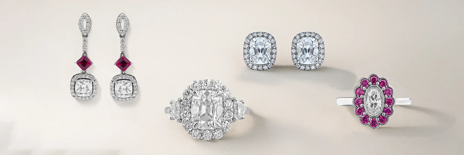 Image showing antique Old Cut Lab-Grown Diamond Jewelry