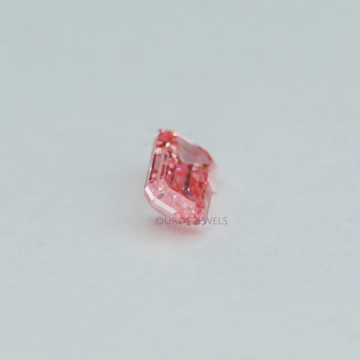 0.24 Carat Each Pink Emerald Cut Lab Grown Diamond Ouros Jewels