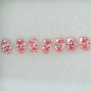 0.31 Carat Each Pink Oval Lab Diamond Ouros Jewels