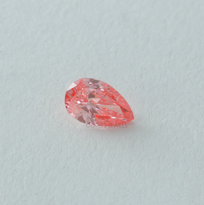 0.31 Carat Each Pink Pear Cut Lab Diamond Ouros Jewels