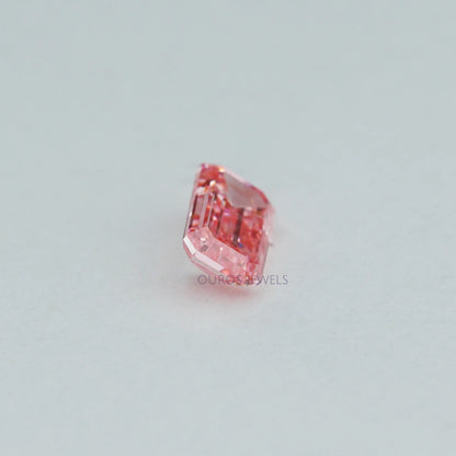 Pink Emerald Cut Lab Grown Diamond Loose