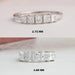 princess cut diamond five stone wedding ring with 2 different size's white gold band