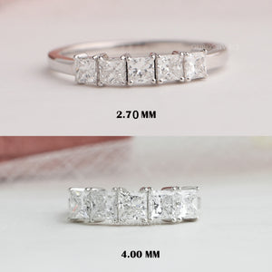 Five Stone Princess Cut Diamond Ring