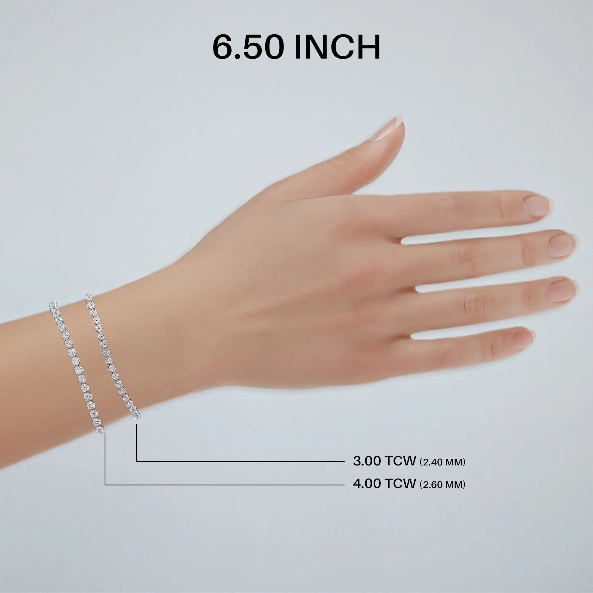 Round Cut Lab Grown Diamond Tennis Bracelet - 3.00 | 4.00 TCW Bracelet