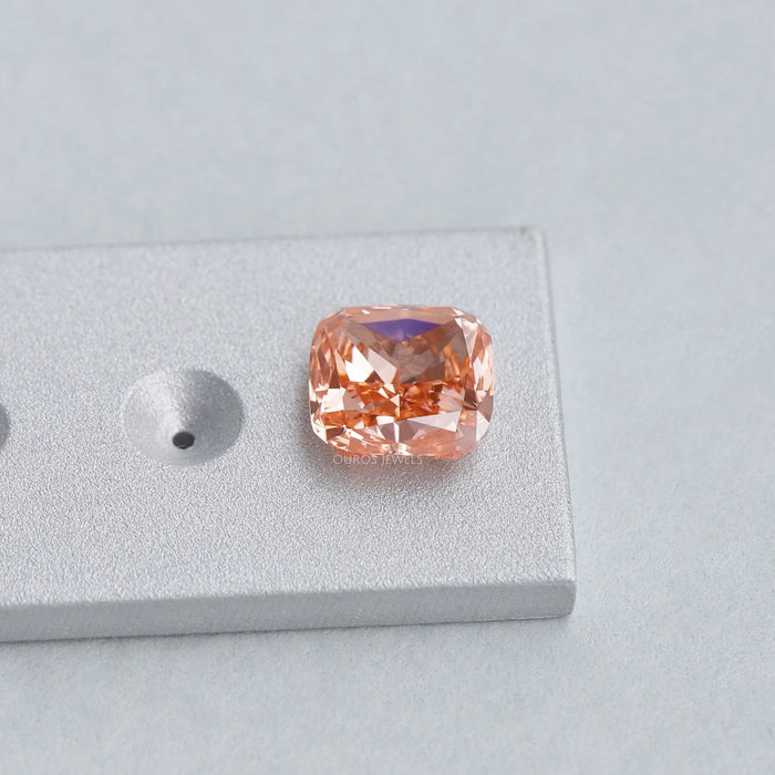 1.35 CT pink cushion lab diamond