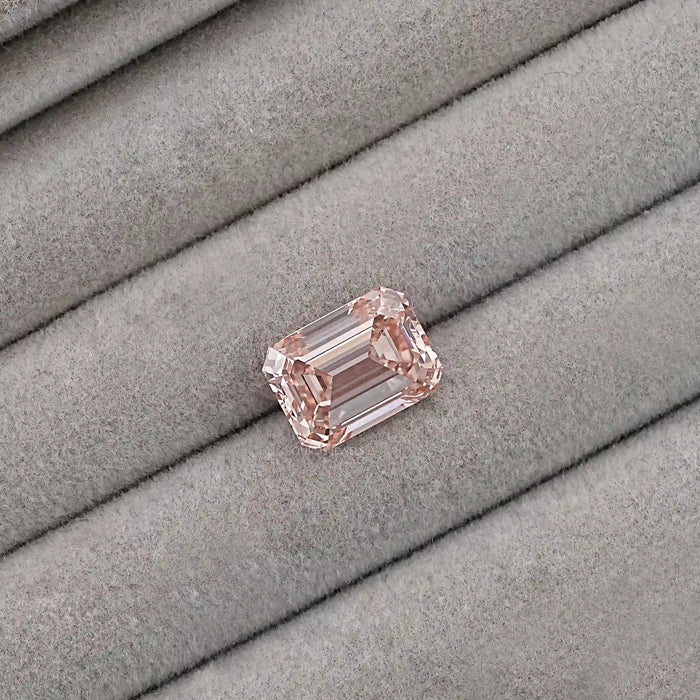 Pink Emerald Cut Diamond With 10.08 CT Certified