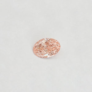 pink brilliant oval cut lab grown diamond