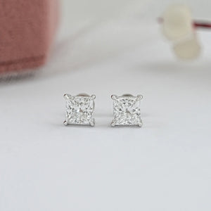 Princess Cut Lab Diamond Stud Earrings