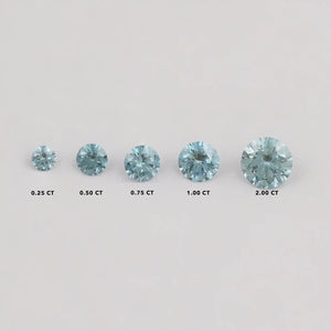 round cut blue lab diamonds 