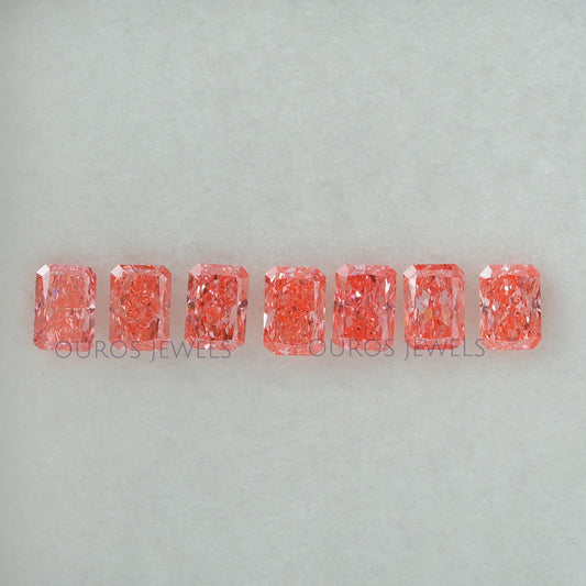 0.33 Carat Each Radiant Pink Loose Diamond Loose