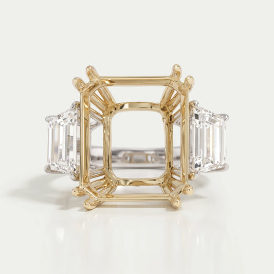 Semi Mount Three Stone Ring Settings