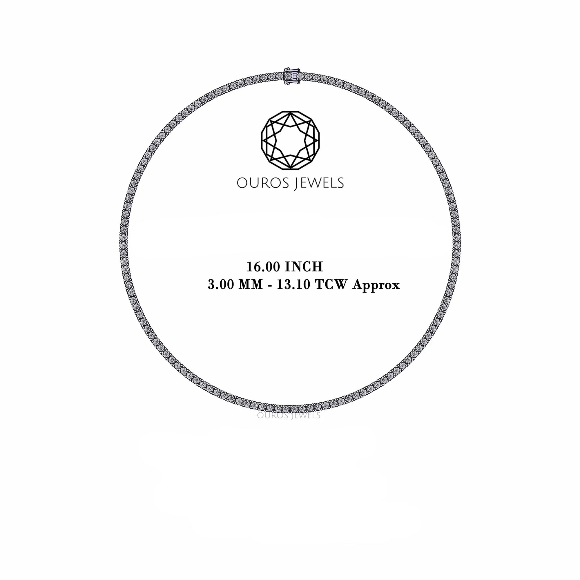 Stunning Round Cut Lab Diamond Tennis Necklace 3.00 MM Necklaces