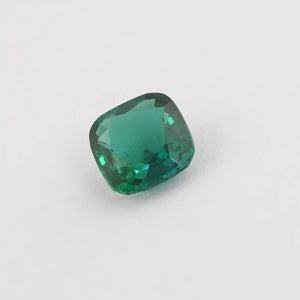 Cushion Cut Gemstone With Dark Green Zambian