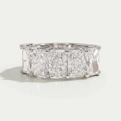 Five Stone Radiant Lab Diamond Wedding Ring Ring