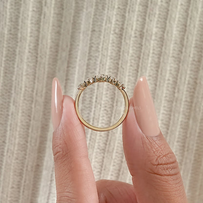 Five Stone Rose Cut Oval Diamond Ring