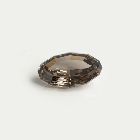 5.20 Carat Grey Oval Step Cut Diamond Loose