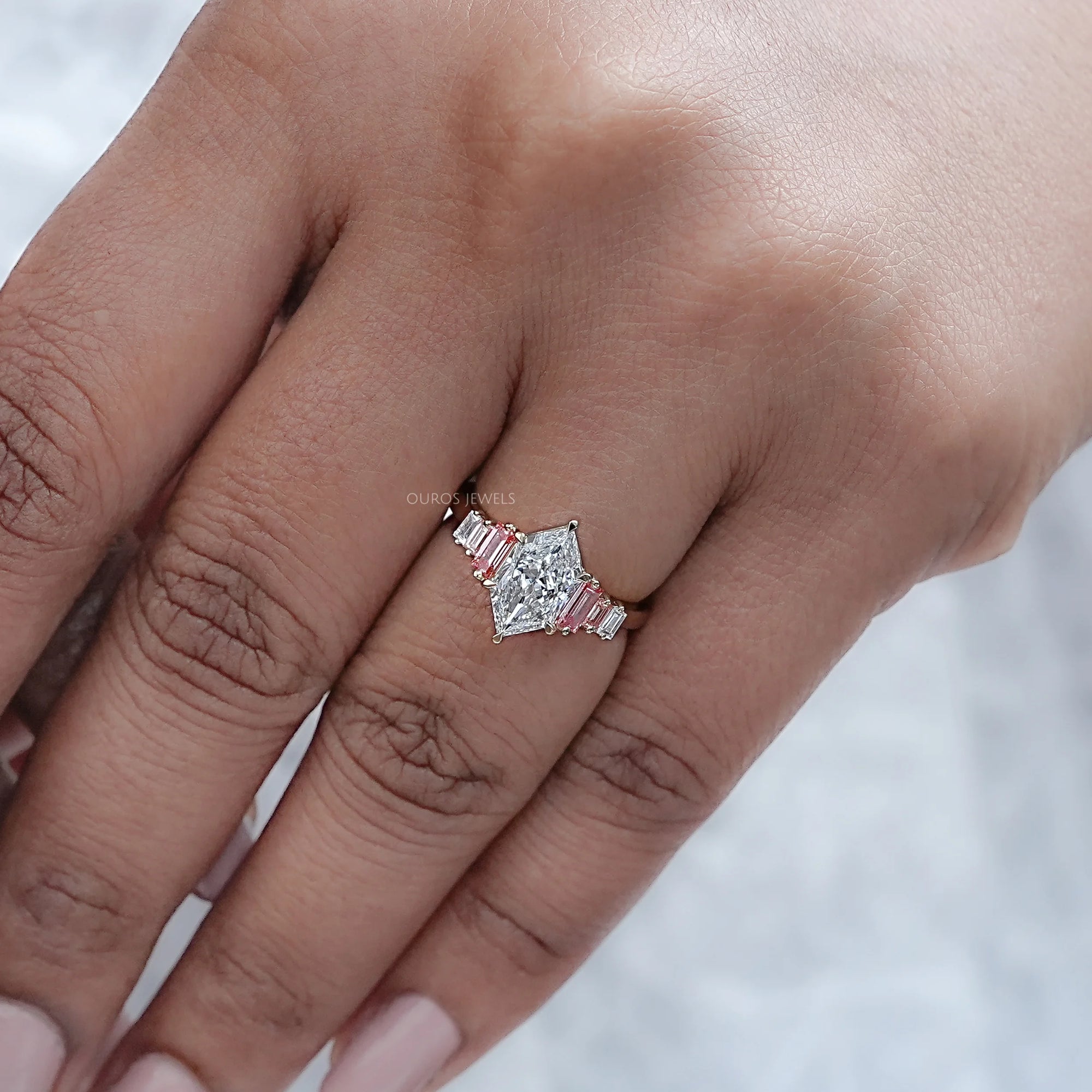 Dutch Marquise Diamond Ring With Baguette