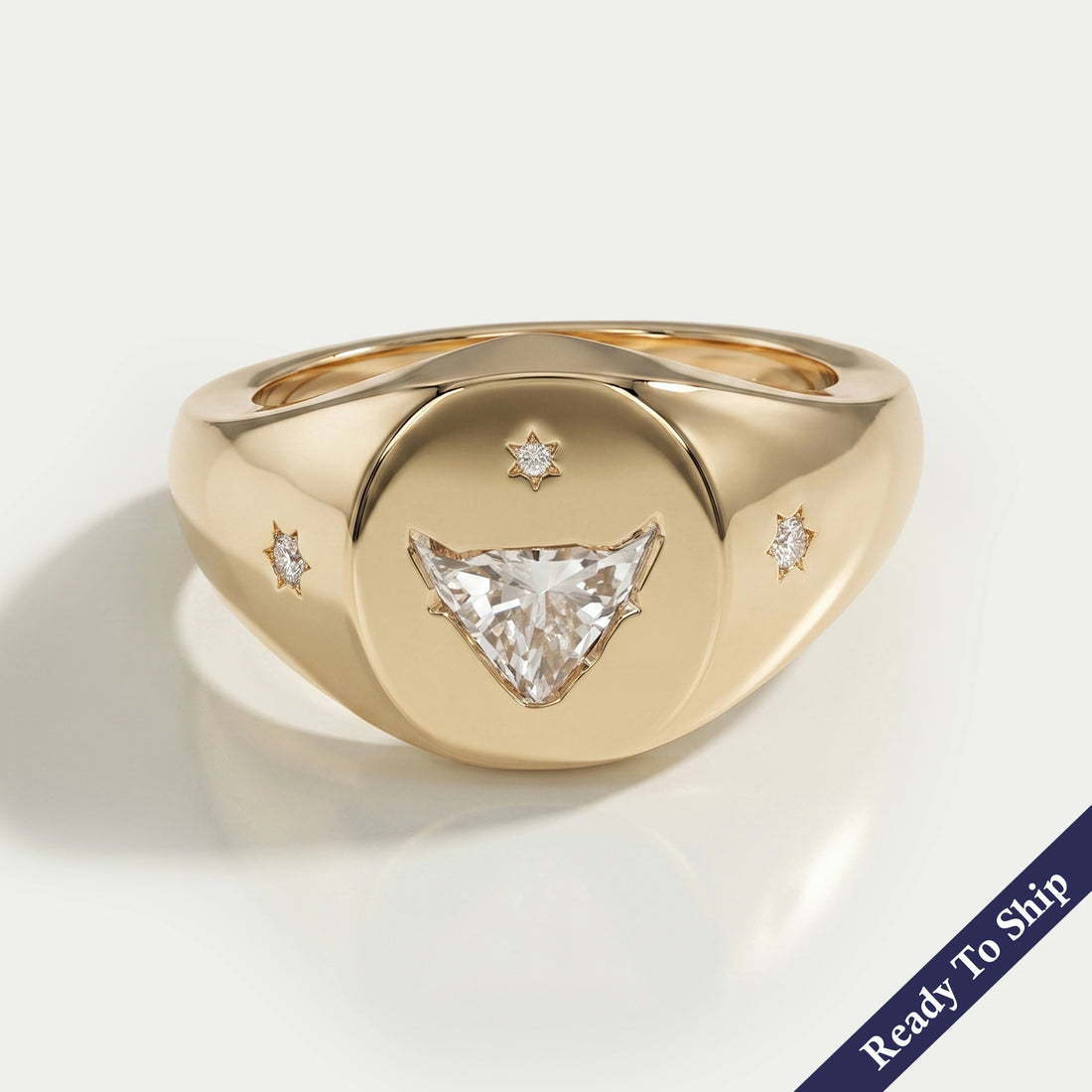 Antique Bull Cut Lab Diamond Wedding Ring Rings