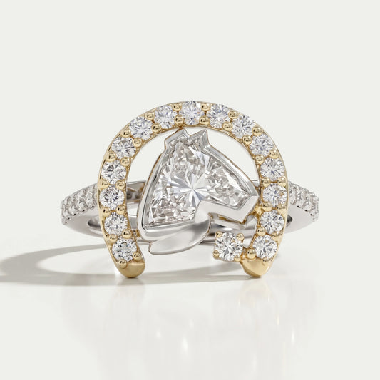 Antique Shape Horse Cut Diamond Ring Ring