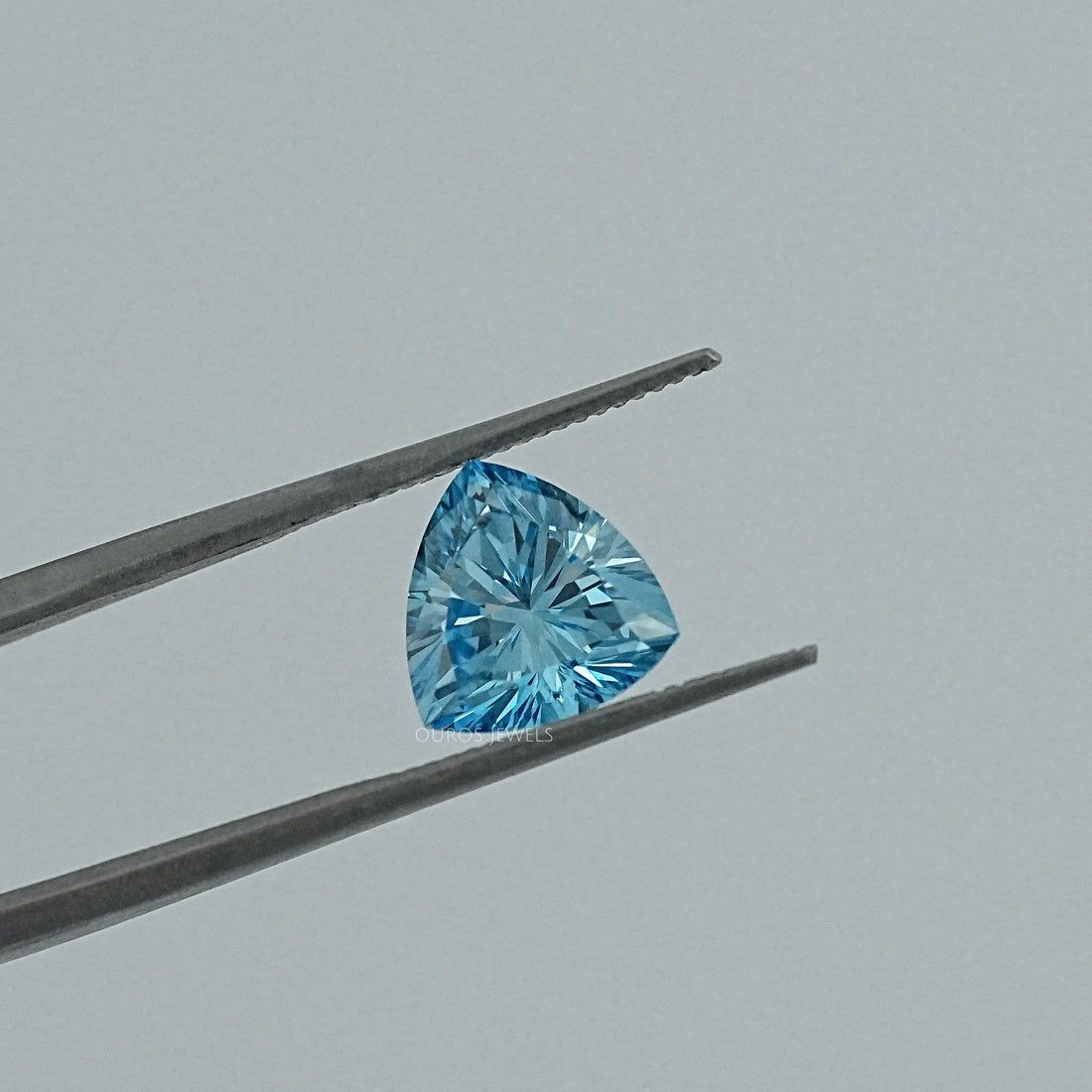 Fancy Vivid Blue Trillion Cut Lab Grown Diamond Loose