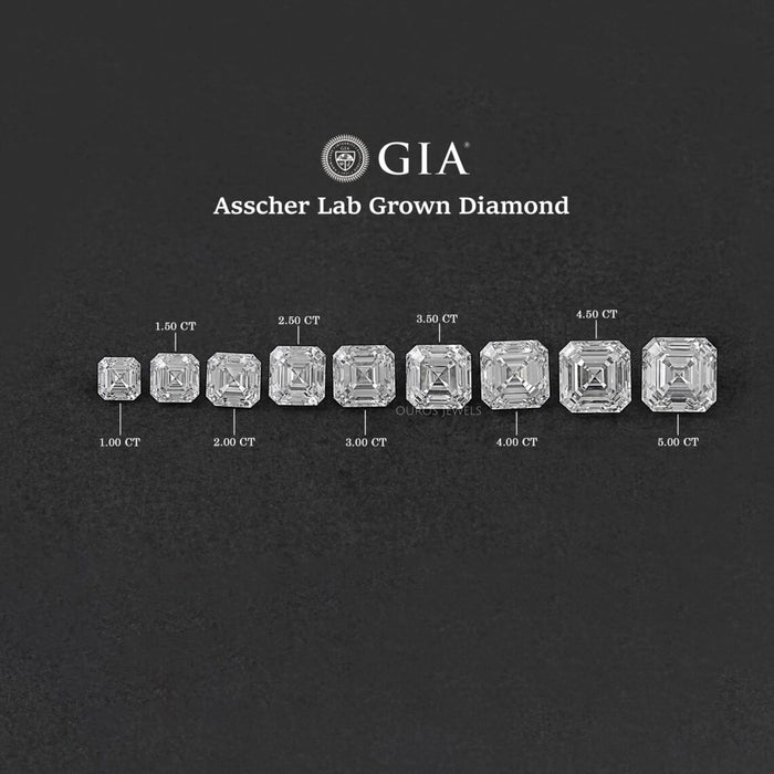 Asscher Lab Diamond GIA Certified Loose Diamond