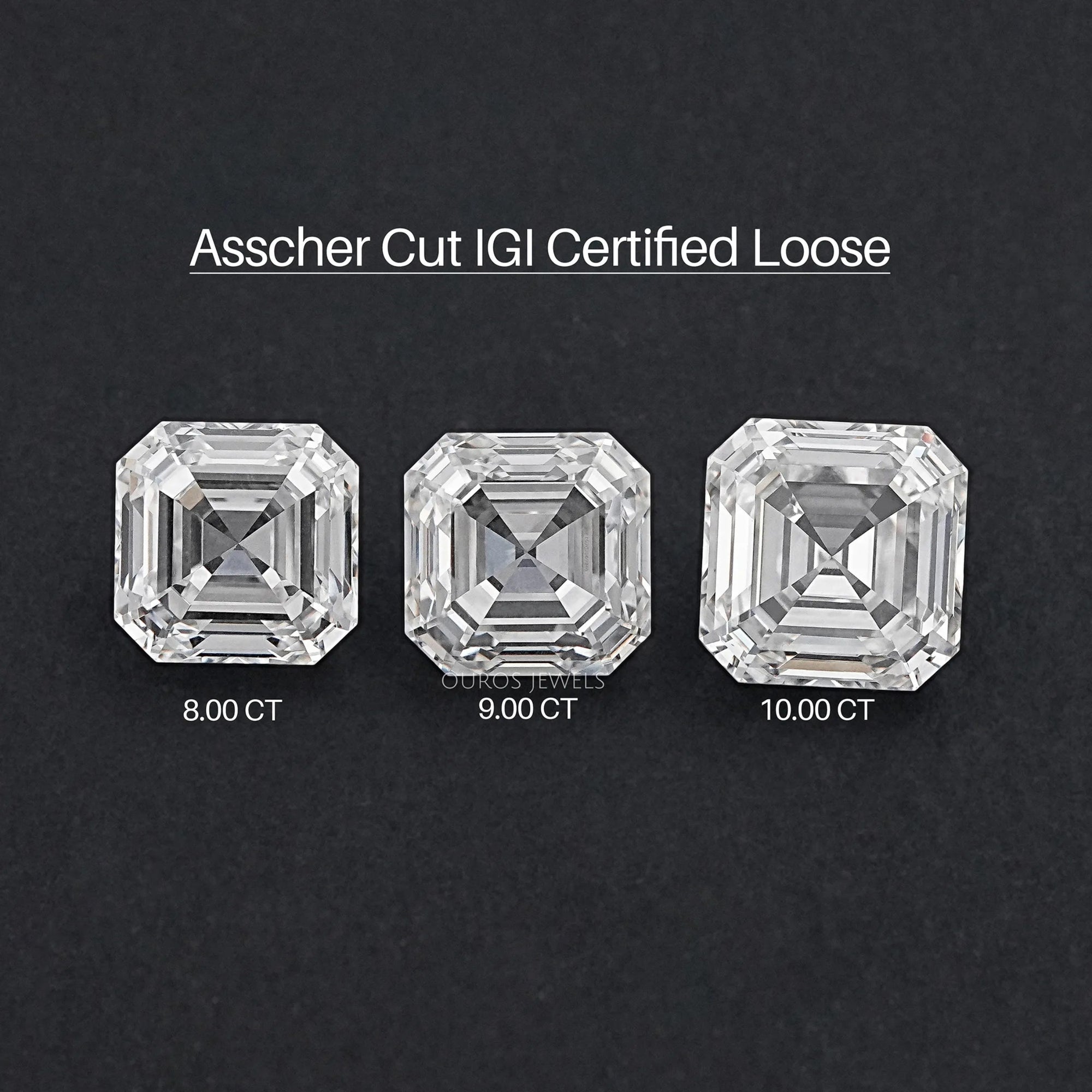 Certified Asscher Cut Lab Grown Diamond Loose