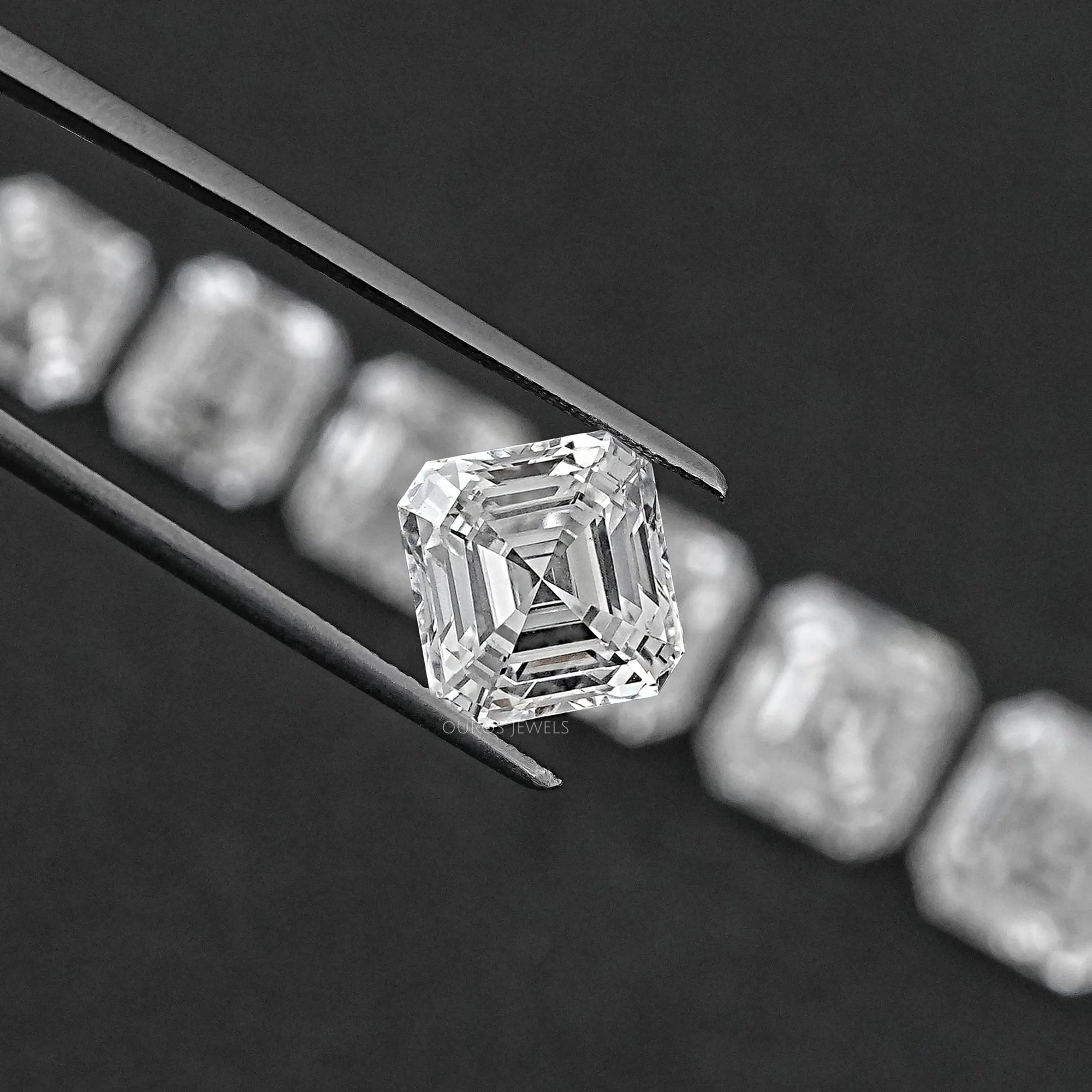 Certified Asscher Cut Lab Grown Diamond Loose