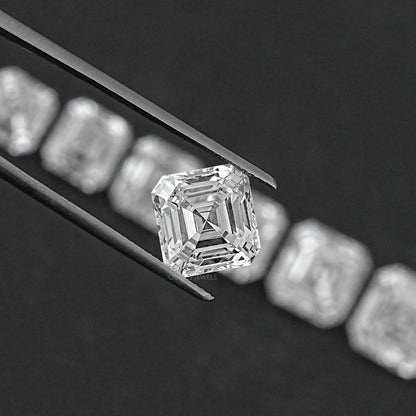 Certified Asscher Cut Lab Grown Diamond Loose