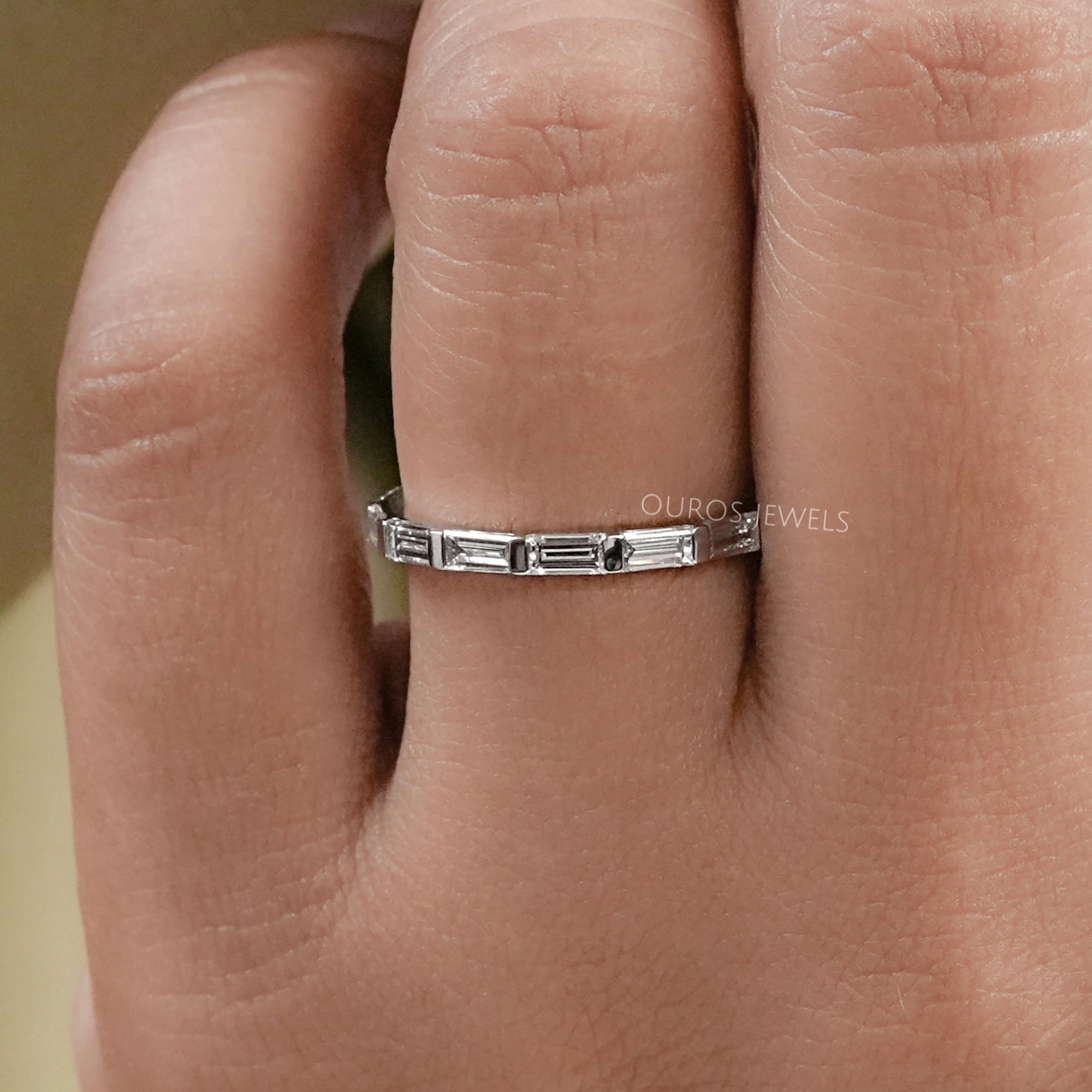 Baguette Cut Lab Grown Diamond Full Eternity Band