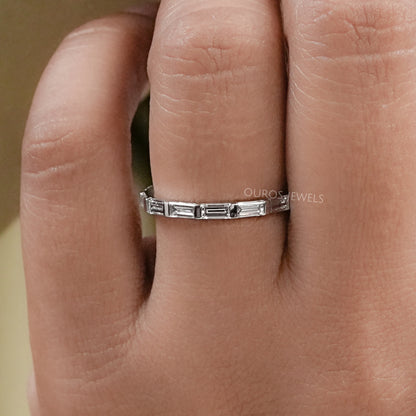 Baguette Cut Lab Grown Diamond Full Eternity Band