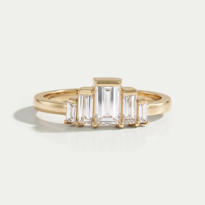 Baguette Cut Lab Grown Diamond Wedding Ring