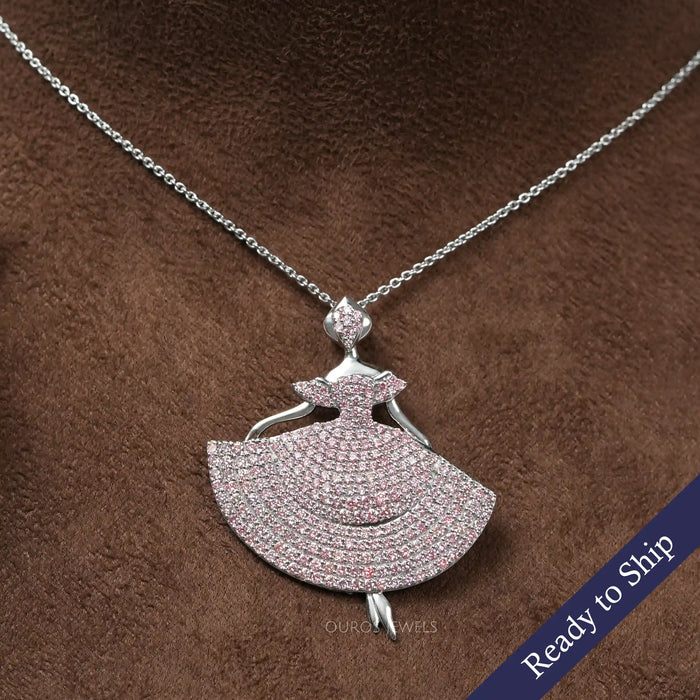 [Barbie Doll Round Diamond Pendant]-[Ouros Jewels]