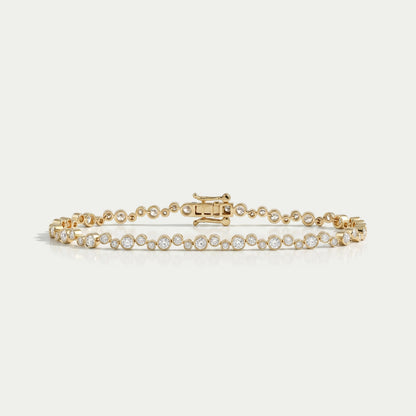 Bezel Set Bubble Diamond Tennis Bracelet Bracelet