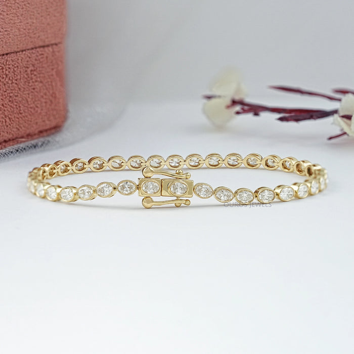 East West Oval Lab Diamond Tennis Bracelet Bracelet