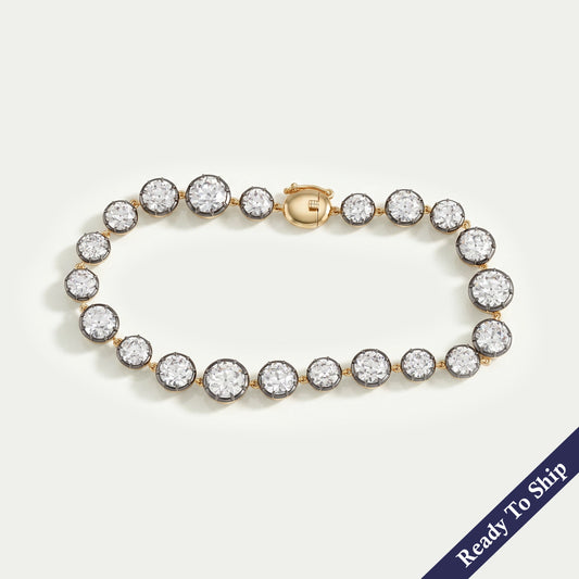 Old European Round Lab Diamond Tennis Bracelet Bracelet