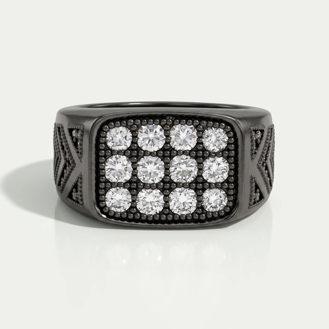 Black Gold Men's Lab Grown Diamond Ring