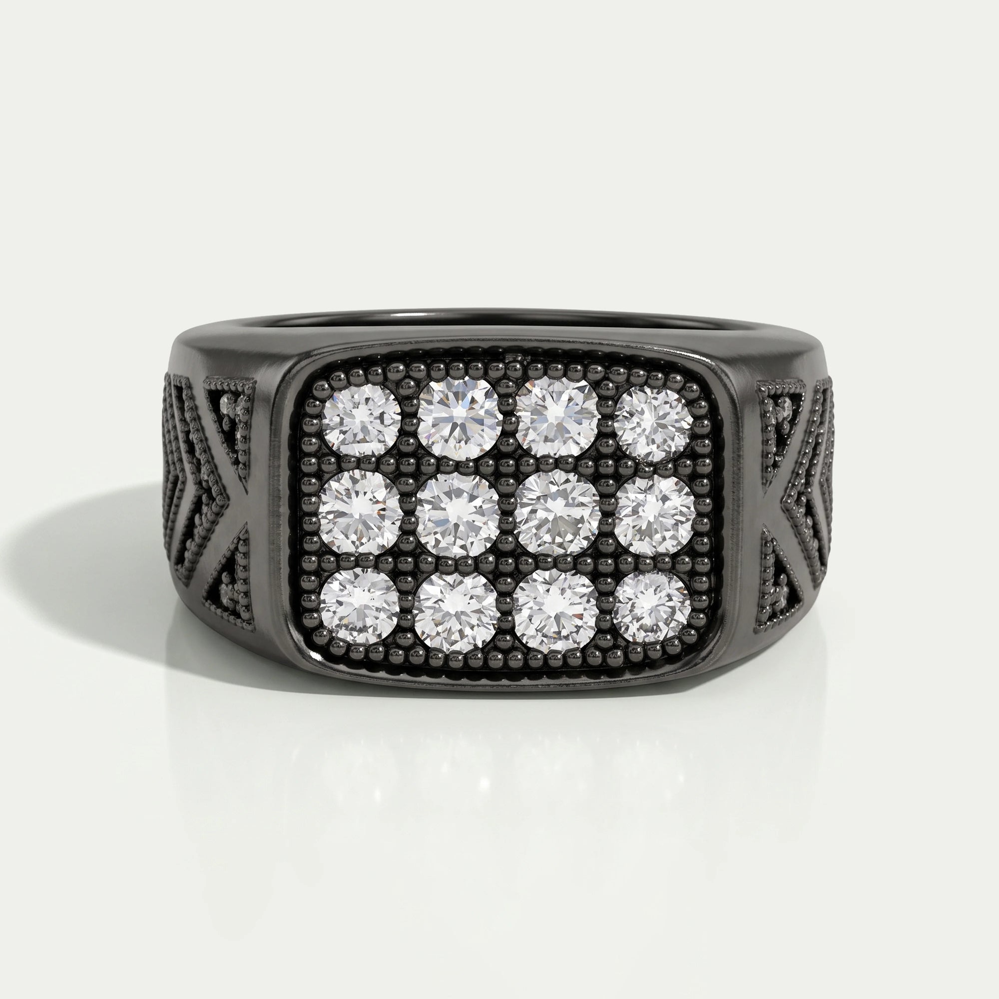 Black Gold Men's Lab Grown Diamond Ring