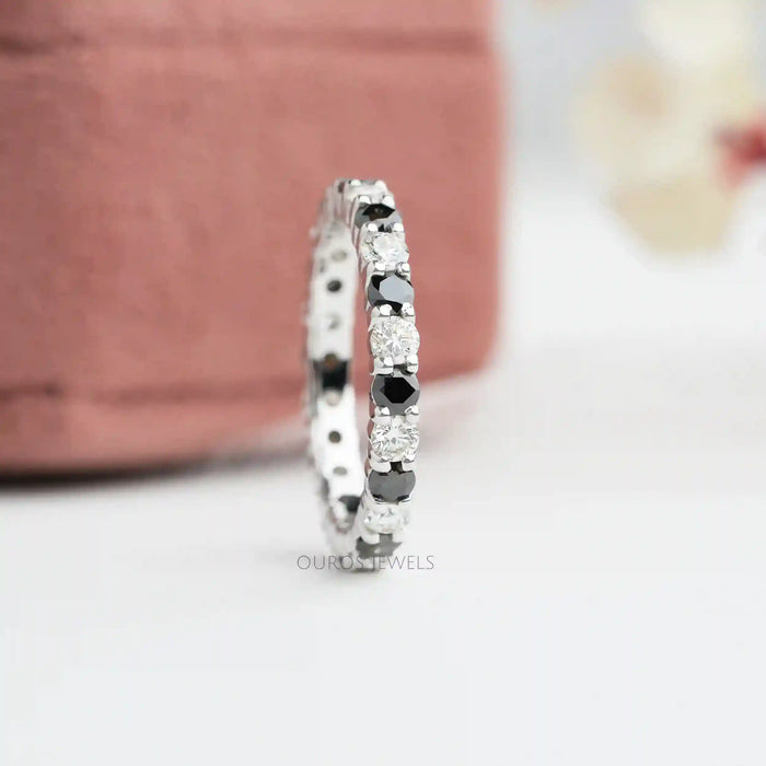 Multi Color Round Lab Diamond Wedding Bands