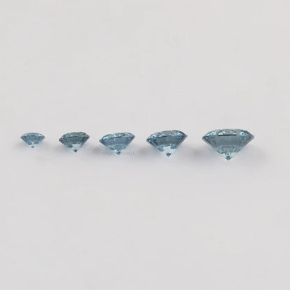 Colored Blue Round Cut Lab Diamond