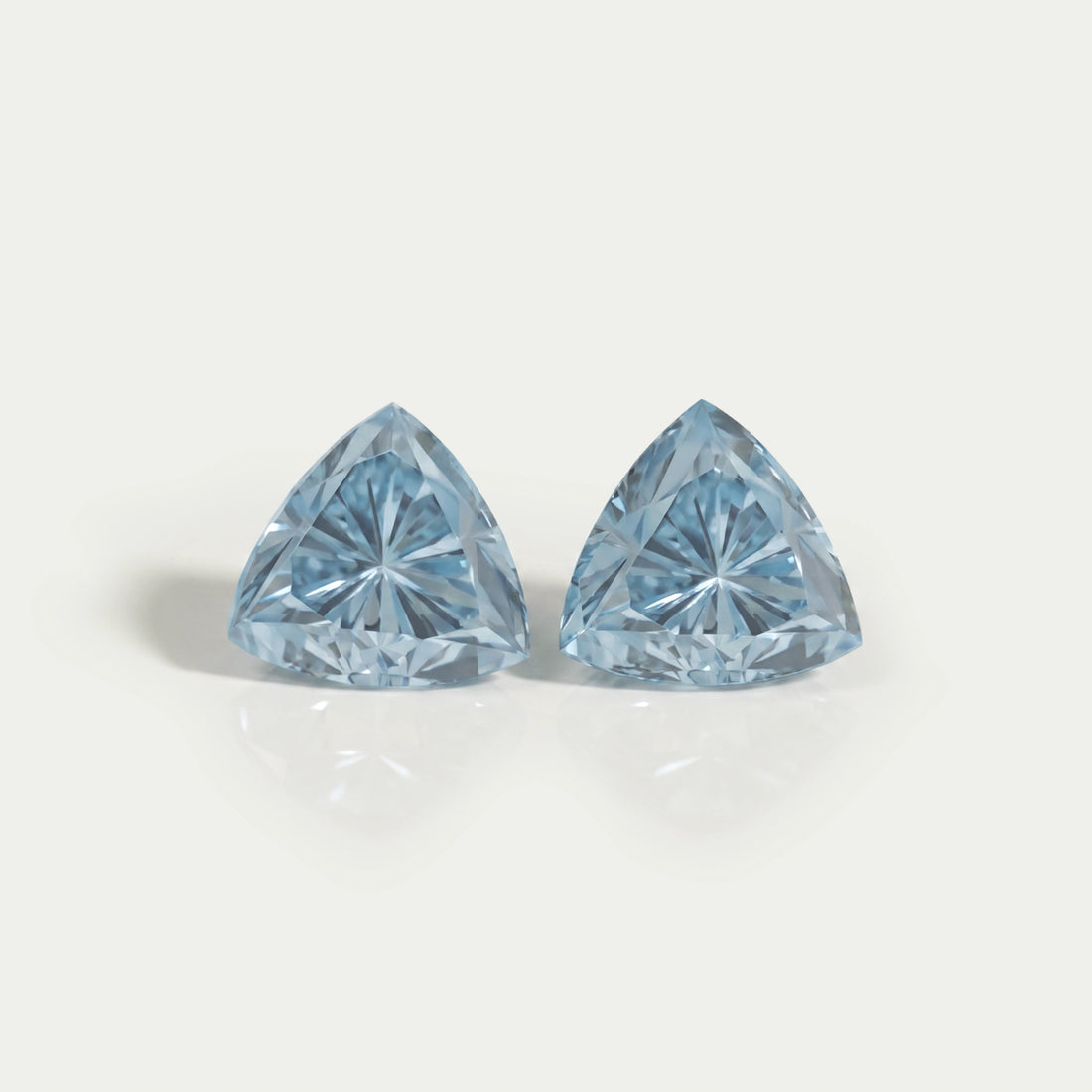 Blue Trillion Cut Lab Grown Diamond Loose