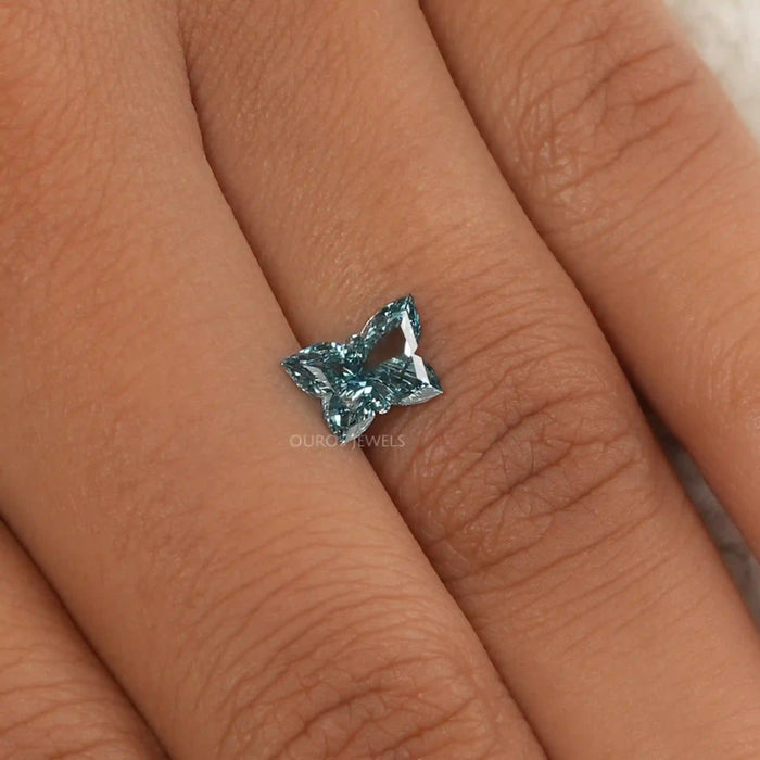 Blue Butterfly Cut Lab Grown Diamond With 1.15 Carat 