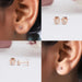 Collage view of Blushing Rose Studs Earrings.