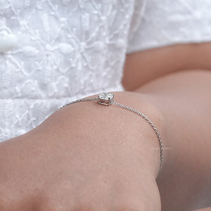 Cushion Cut Lab Grown Diamond Solitaire Bracelet