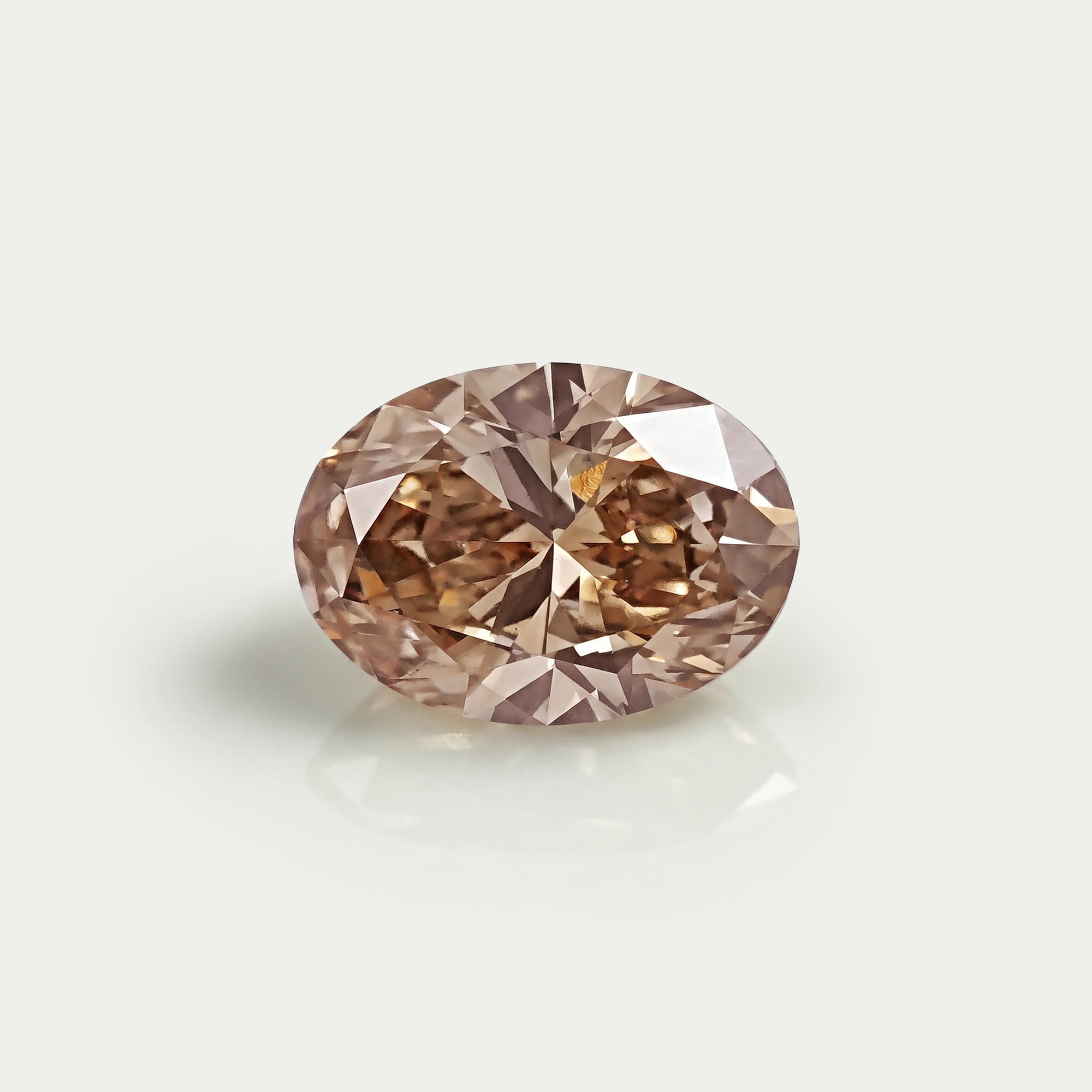 Brown Oval Cut Lab Loose Diamond Loose