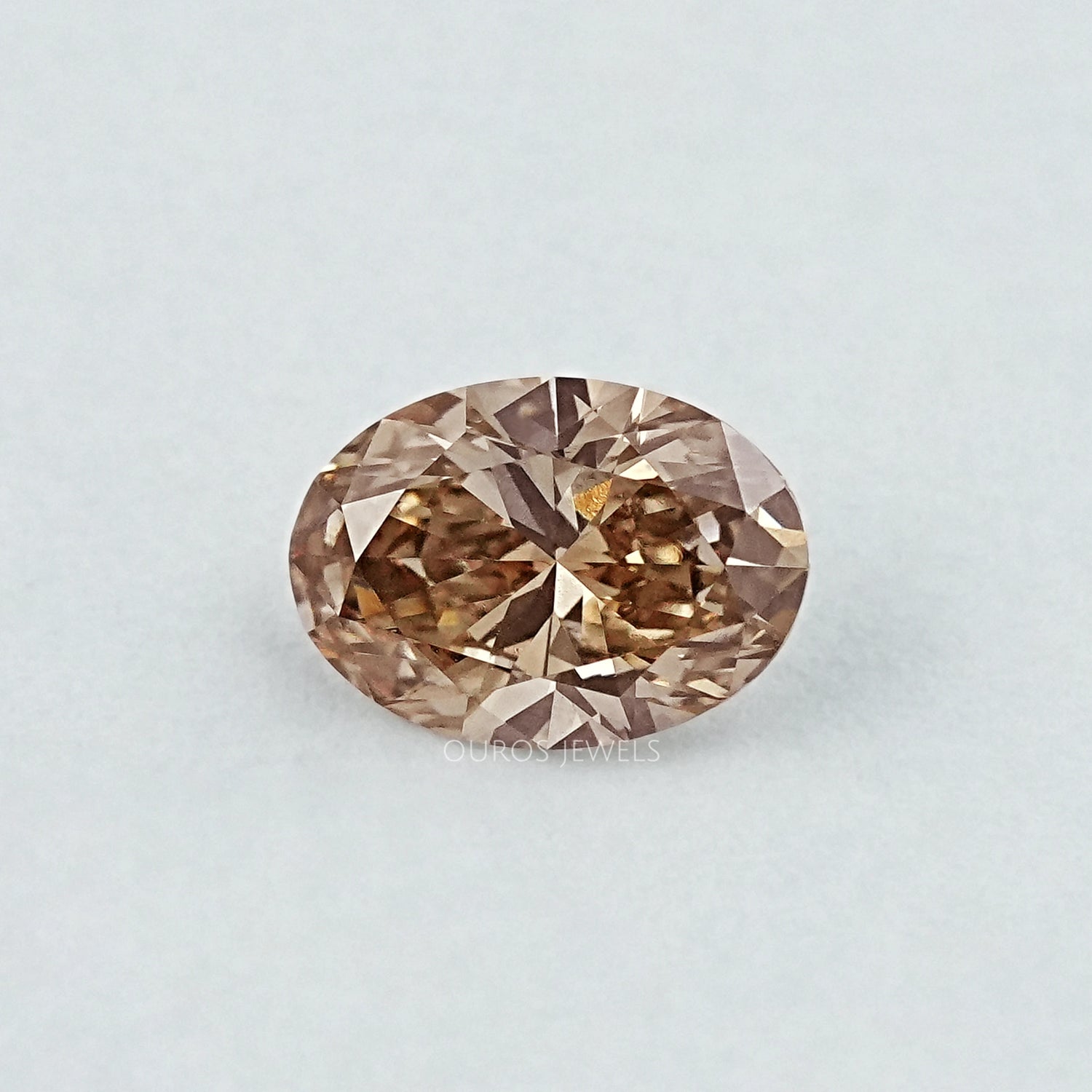 Brown Oval Cut Lab Loose Diamond Loose